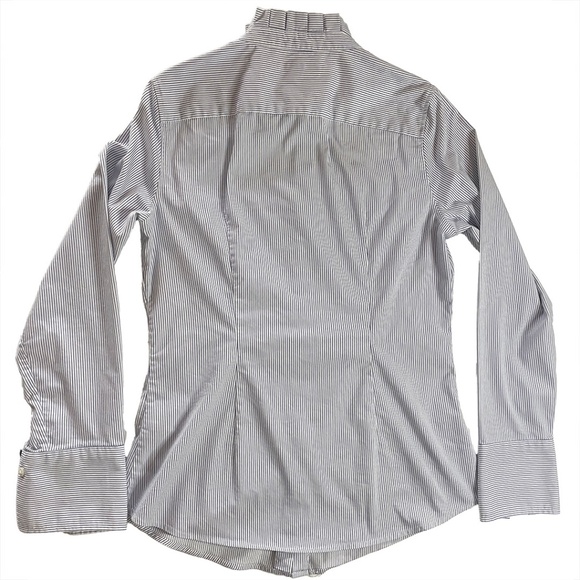 Banana Republic Blue and White Striped Riley Shirt Sz 4 - Picture 2 of 12